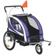 image 1 of HOMCOM 2 Seat Child Bike Trailer, Baby Bicycle Trailer for 2 Kids, Purple