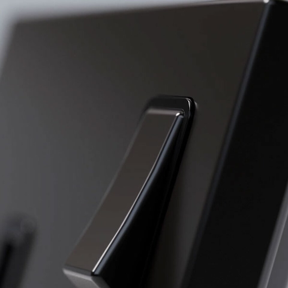 image 1 of SE HOME Matt Black 10A 1 Gang 2 Way Ingot Light Switch | Black | Matt Black
