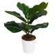 image 1 of 38cm Potted Artificial Fiddle Fig Plant