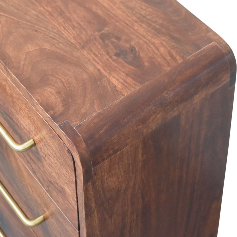 image 1 of Artisan Furniture Solid Wood 3-Drawer Rounded Chest