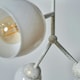 image 1 of ValueLights Modern 3 Way Aged Metal Effect Ceiling Light Fitting With White Glass Shades