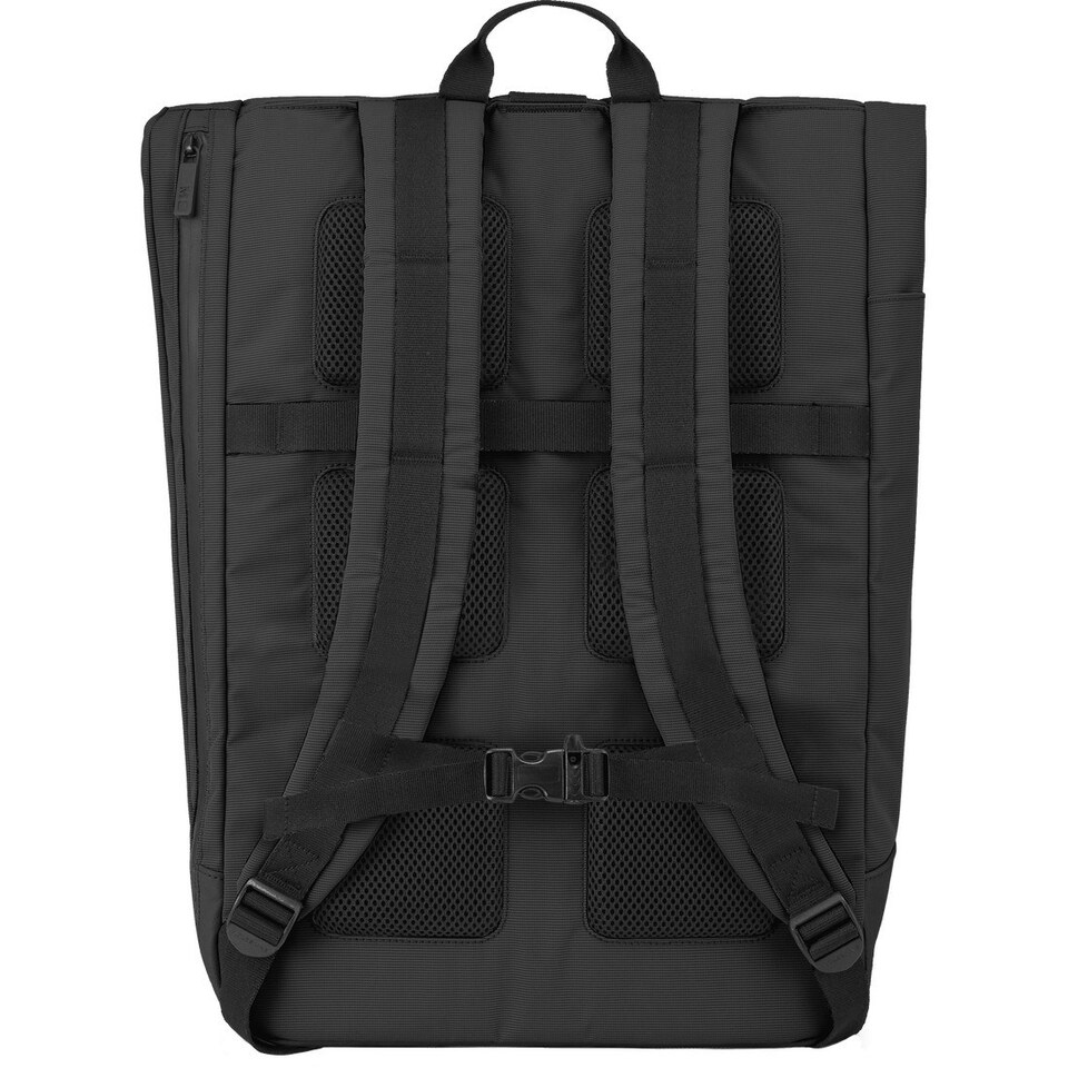 image 1 of Moleskine Metro Roll Top Backpack - Solid Black - One Size