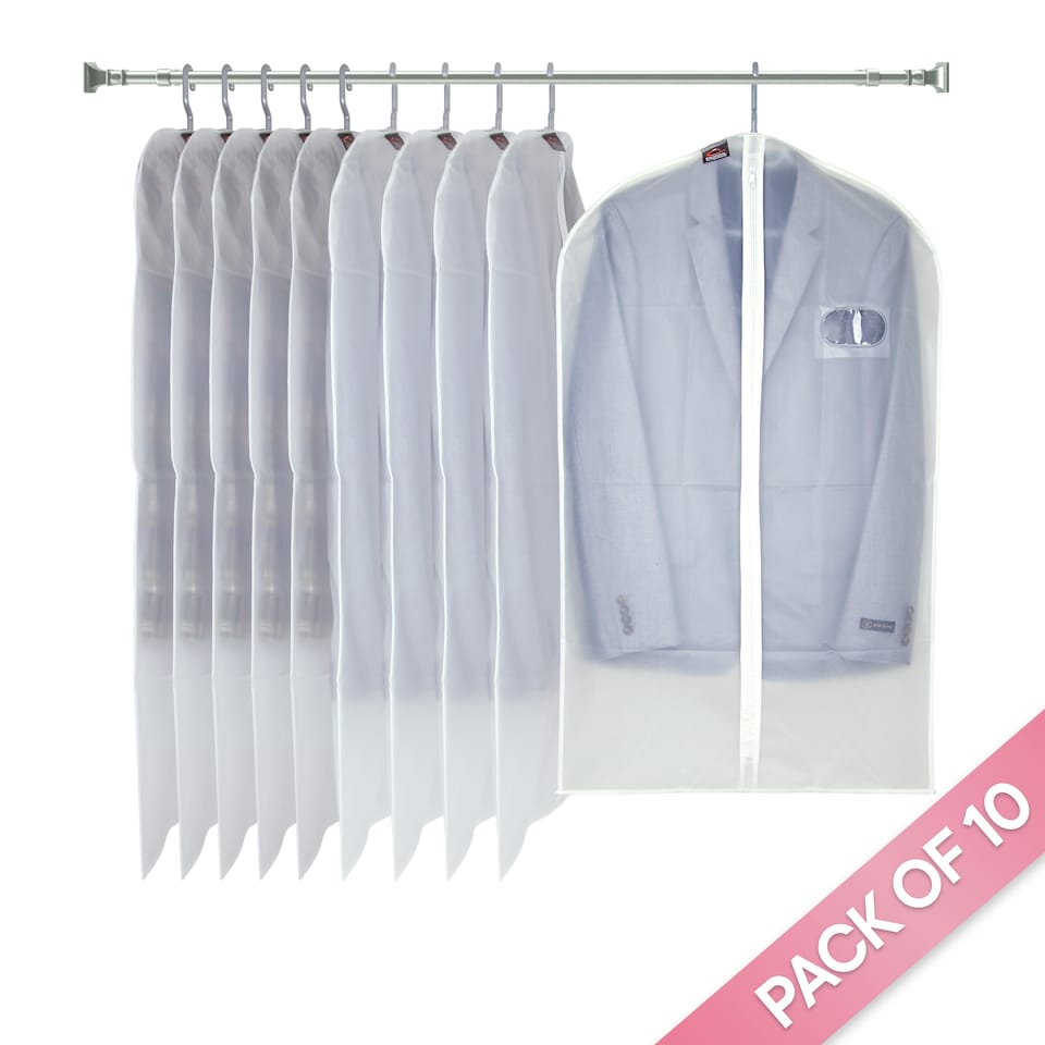 image 1 of 10 x Caraselle Peva Suit Covers (Approx. 99 x 60cms) Clear