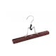 image 4 of Pack of 10 Brown Wooden Non-Slip Clothes Garment Coat Skirt Trouser Hangers