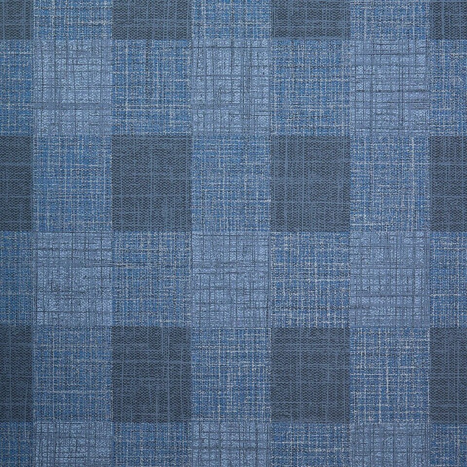 image 1 of Isla Check Wallpaper in Navy and Silver Multi