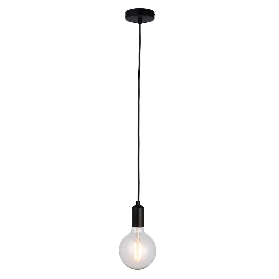 image 1 of Studio 1 Light Pendant Matt Black Paint, E27