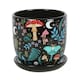 image 1 of Something Different Dark Forest Printed Ceramic Plant Pot - Multicoloured - One Size Multi