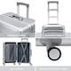 image 2 of Flight Knight Premium Travel Suitcase - 8 Wheels Built-in TSA Lock Aluminium Frame, ABS Hard Shell Carry on Check in Luggage - 100+ Airlines Approved Silver | Large
