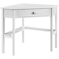 Yaheetech Corner Computer Desk White | White