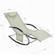 image 3 of SoBuy OGS28-MIX2,Set of 2 Outdoor Garden Rocking Sun Lounger Recliner Relaxing Chair