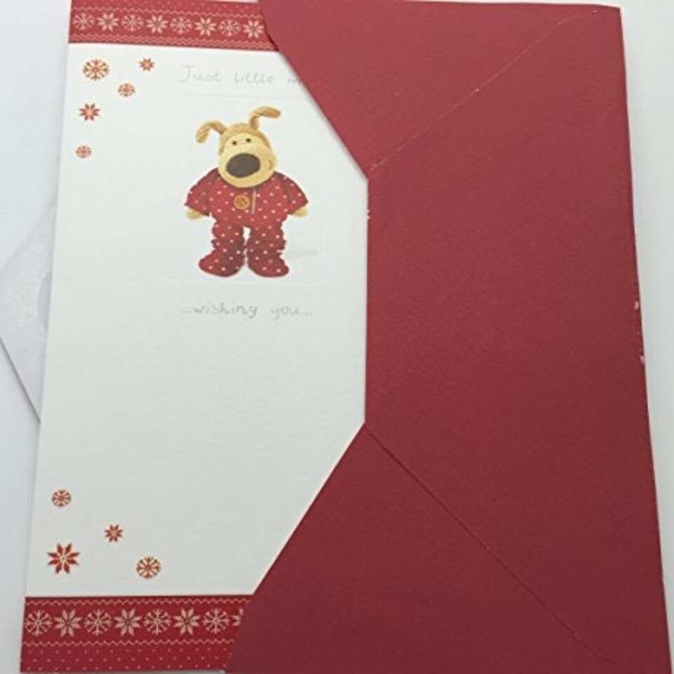 image 1 of Just Little Me Boofle Wearing Red Dress Design Christmas Card