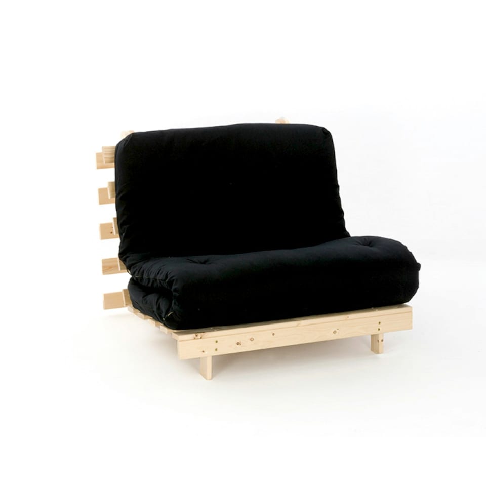 image 1 of 3ft Single Luxury Futon Mattress And Base Set in Black