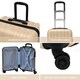 image 2 of Flight Knight Premium Lightweight Suitcase - Built-in Side Lock - 8 Spinner Wheels - ABS Hard Shell Carry On Or Check in Luggage - 100 Airlines Approved Cream | Champagne | Large