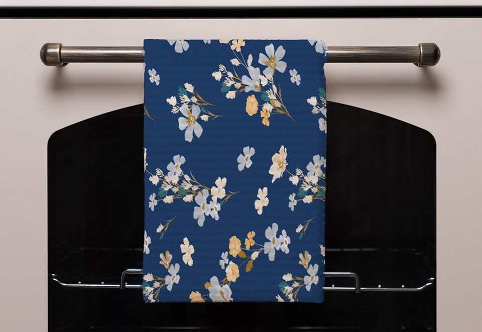 image 1 of Blue & Yellow Bunches (Kitchen Towel)