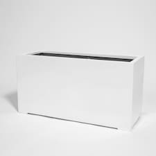 Primrose White Gloss Polystone Rectangular Trough Planter 100cm
