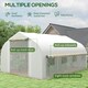 image 3 of Outsunny 4 x 3(m) Walk-in Tunnel Greenhouse, Roll Up Sidewalls, Mesh Door