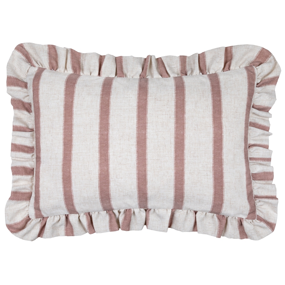 image 1 of Wylder Connie Striped Ruffle Cushion