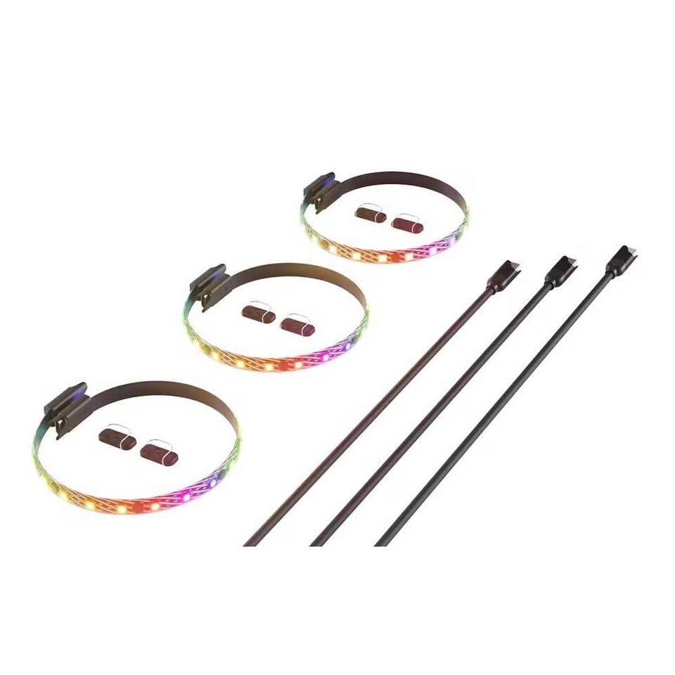 LS10 RGB Light Strips 330mm Black 3 Pack