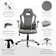 image 6 of Vinsetto Gaming Chair PU Leather Office Chair Swivel Chair Grey