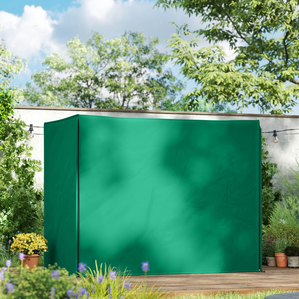 image 1 of Outsunny 3 Seater Garden Swing Cover, Windproof and Anti-UV, Green 