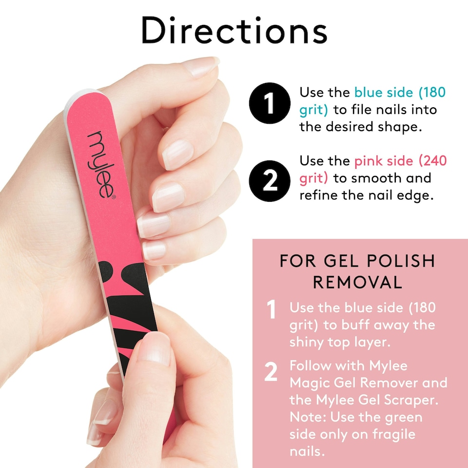 image 1 of Mylee Double-Sided Nail Files (Pack of 3)