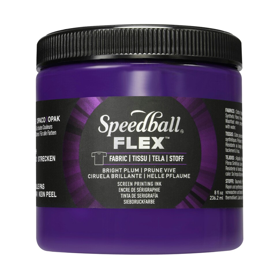 image 1 of Speedball Flex Screen Printing Fabric Ink, Bright Plum, 8oz