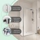 image 6 of Stech Homes 1700x1850mm Reversible Bathroom Sliding Door Shower Enclosure Cubicle 5mm Toughened Glass Cubicle