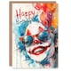 image 1 of Clown Balloons Sunglasses Watercolour Kids Child Kids Birthday Card
