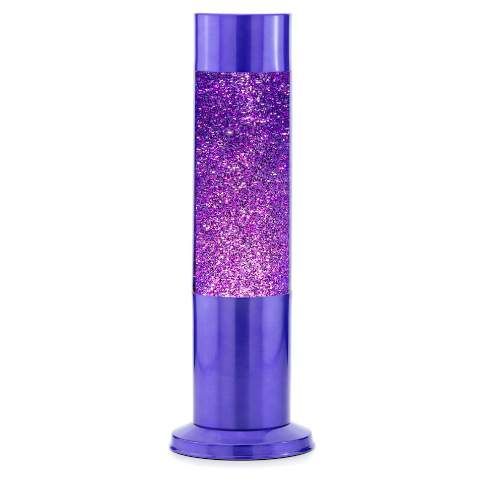 image 1 of Nova Glitter Lamp Purple w/Silver Glitter Purple