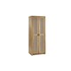 image 2 of Sleek 2 Door Rattan Oak Wardrobe