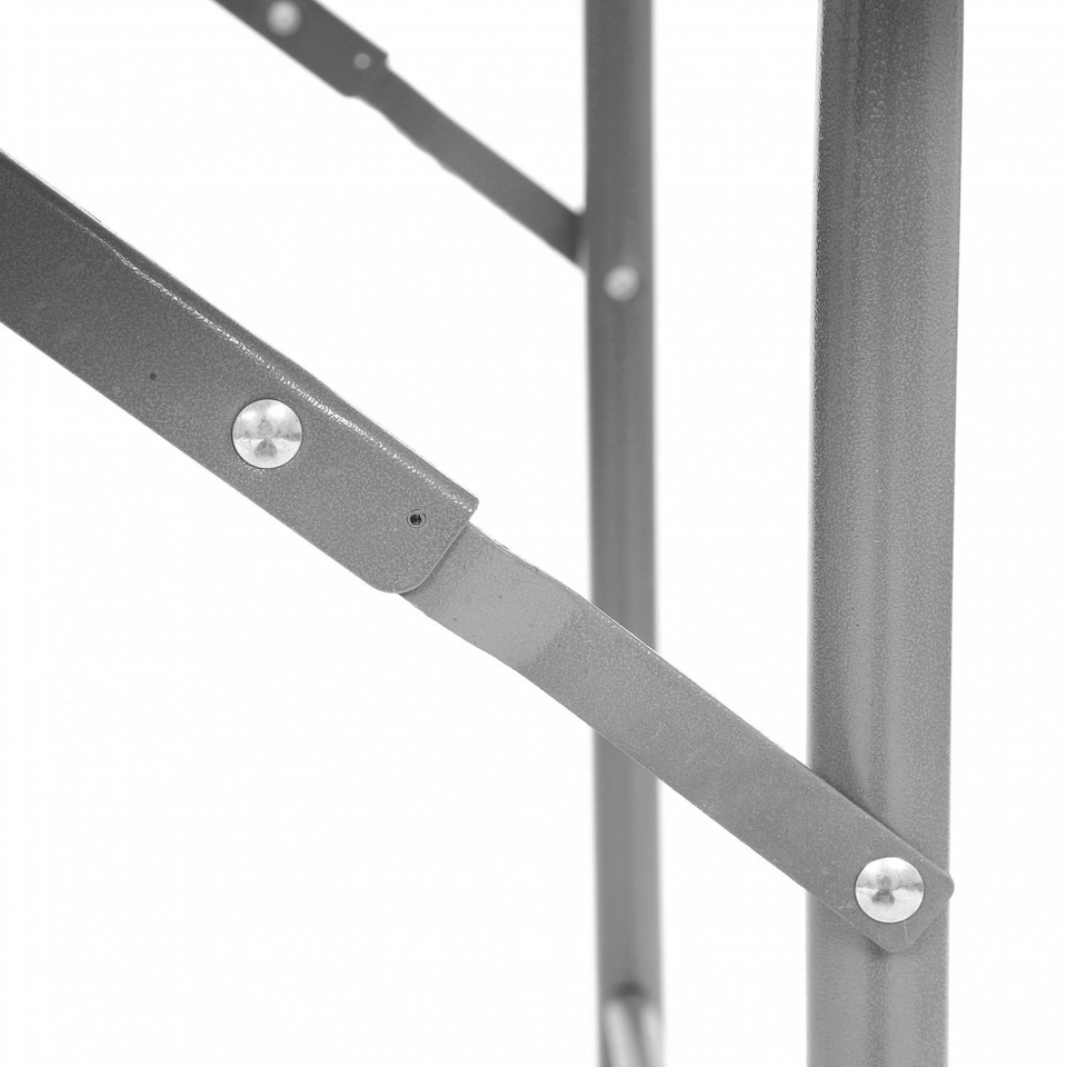 image 1 of Oypla 4ft 1.2m Round Folding Heavy Duty Outdoor Trestle Party Garden Table White