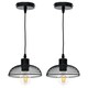 image 1 of Set of 2 Cassidy - Small Black Mesh Ceiling Pendant Lights Black