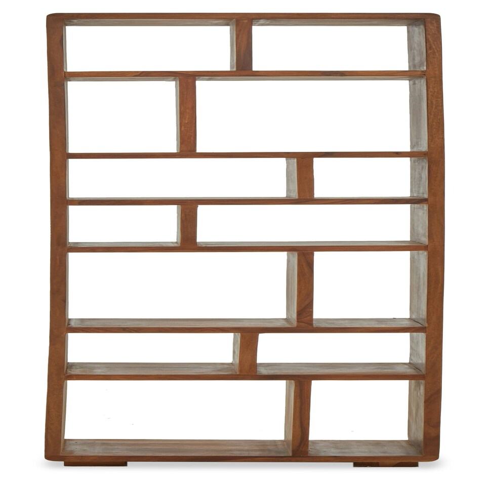 image 1 of Interiors by Premier Sheesham Wood Shelf Unit Brown