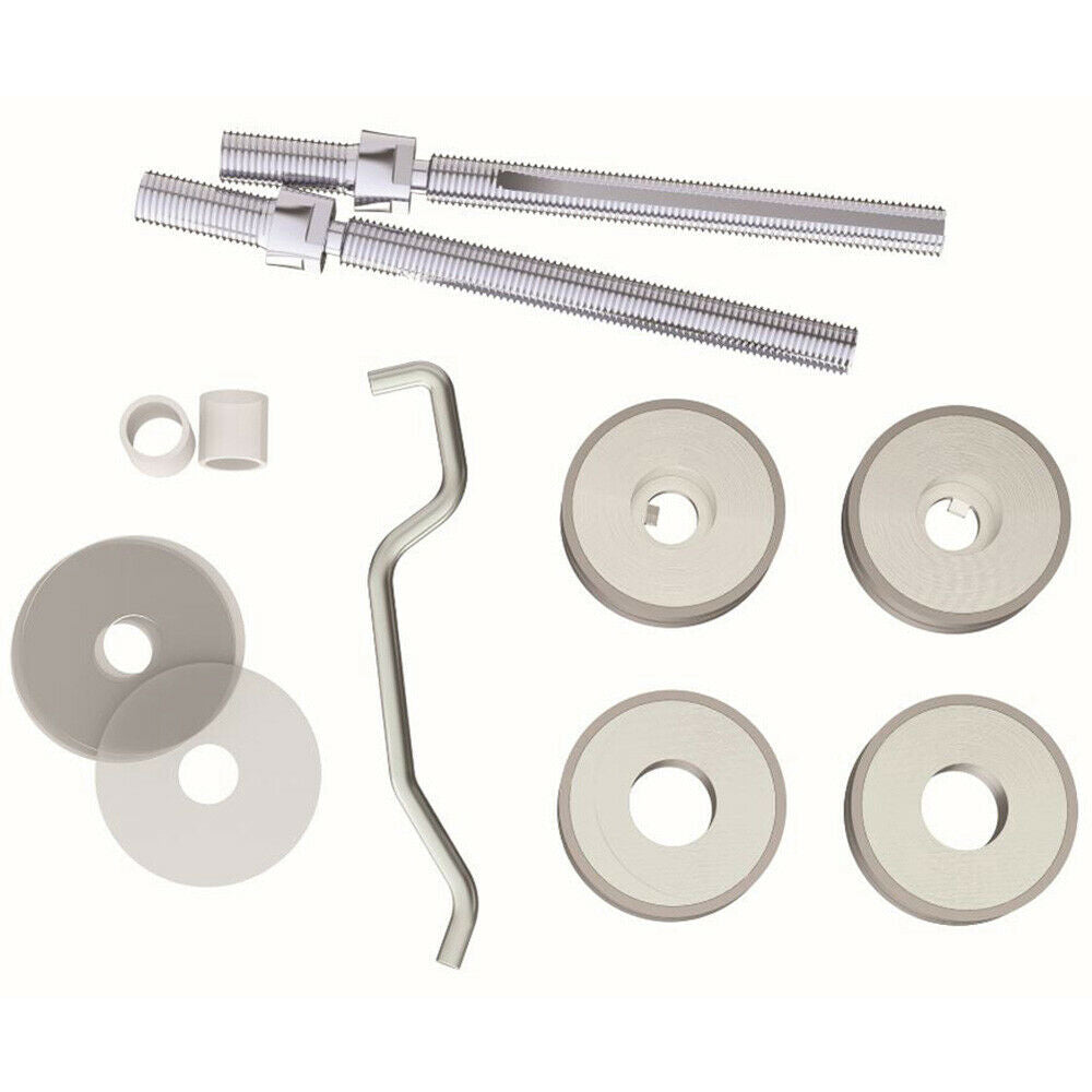 Loops Back To Back Pull Handle Fixing Pack Set 19mm Diameter Satin Stainless Steel in Metallics