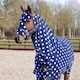 image 2 of Supreme Products Dotted Fleece Horse Hood - Noble Navy - 16.2 Hands