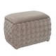 image 2 of Plumeo Velvet Storage Ottoman - Mole
