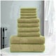 image 2 of VELVETIO 10 Piece Towel Bale Set Toronto Stripe Pattern - 100% Cotton, 450 GSM Cream | Mocha