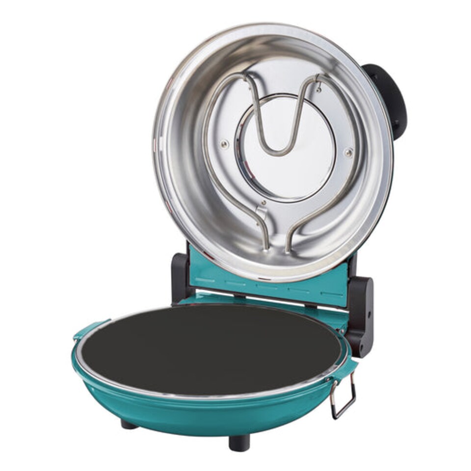 image 1 of Cooks Professional Electric Pizza Oven Set with Board, Paddles, Baking Sheet & Cutter | Blue | Teal