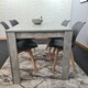 image 7 of Dining Table And 4 Chairs Grey Round Table With 4 Grey Chairs Dining Room Furniture | Grey | One Size | 5