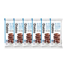 Diablo No Added Sugar Milk Chocolate Bar 85g 6 Pack