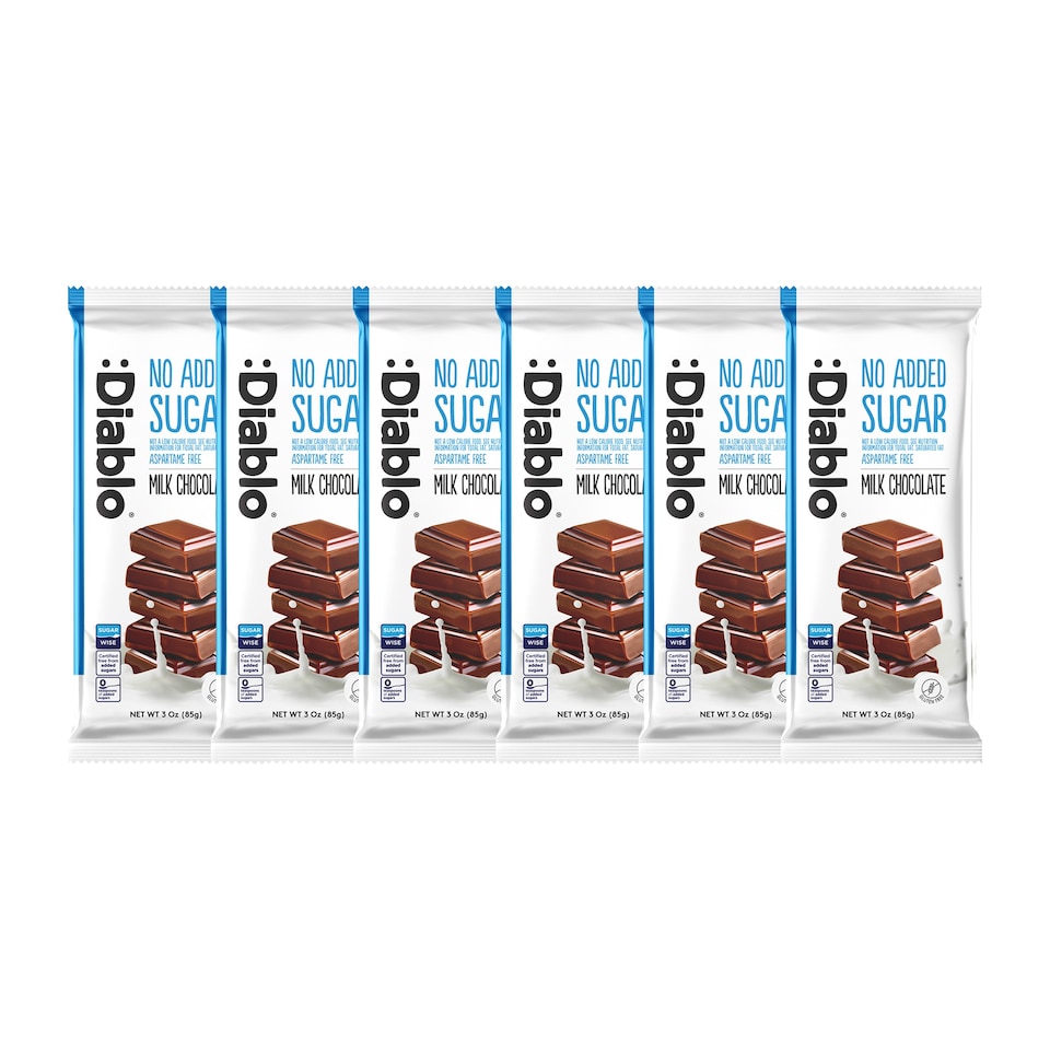 image 1 of Diablo No Added Sugar Milk Chocolate Bar 85g 6 Pack