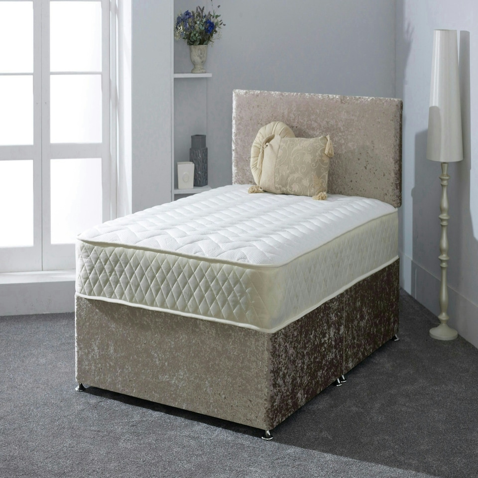 image 1 of Close Flame Hybrid Mattress - Soft Feel, Deep Quilted Plush Sleep Surface White | Small Double