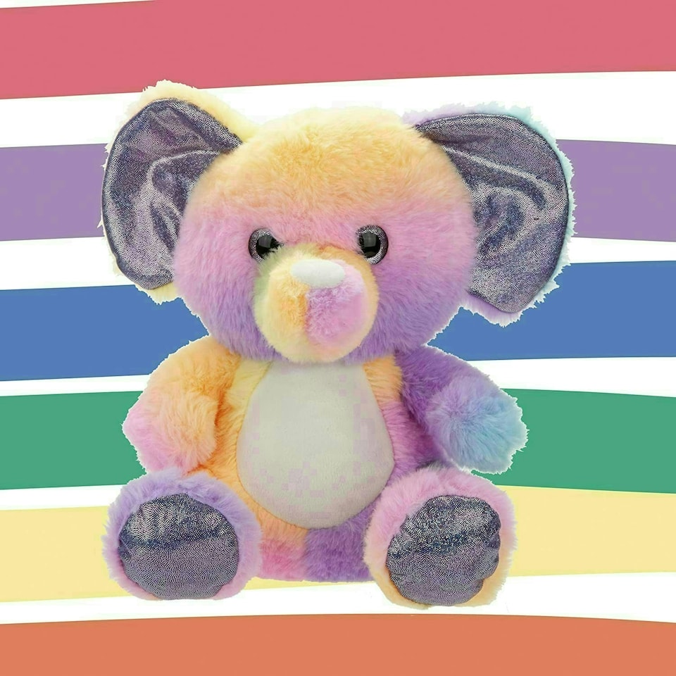 image 1 of Luxury Rainbow Elephant Plush 25cm - Cuddle Crew