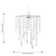 image 5 of Chrome & Clear Jewels Light Shade | Clear | Chrome | Small | 1