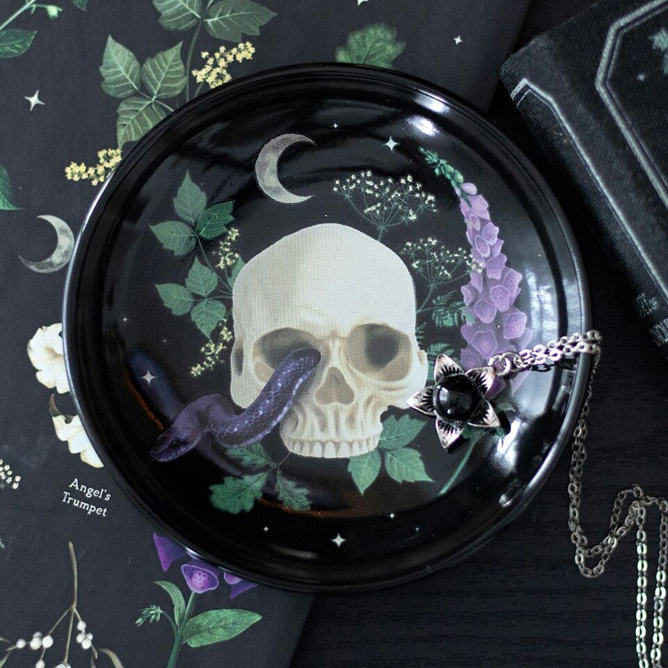 image 1 of Venom & Vines Skull Trinket Dish