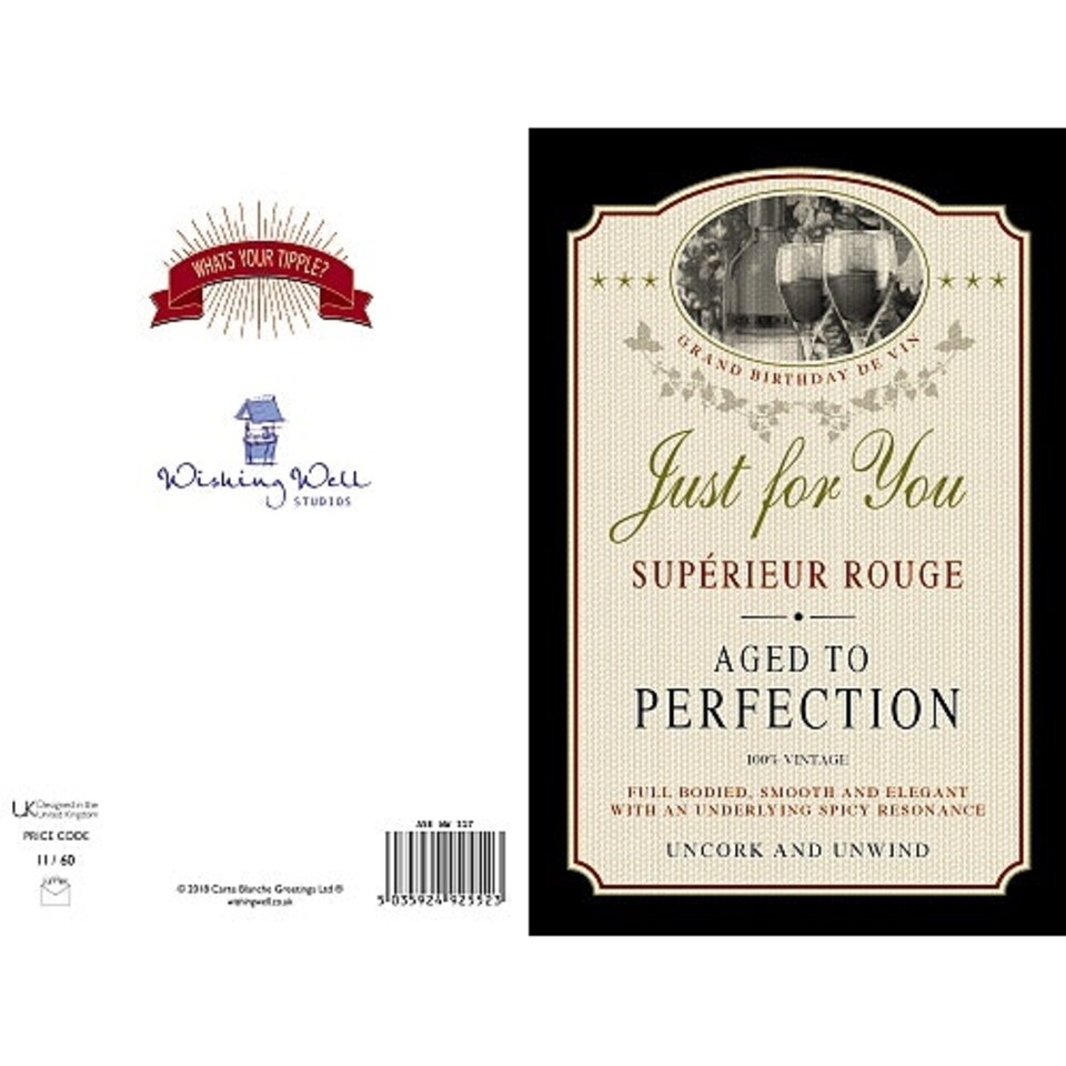 image 1 of Grand Birthday De vin Card Red Wine