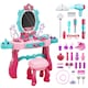 image 2 of Role Play Girls Dressing Vanity Table Set Makeup Set with Light and Sound