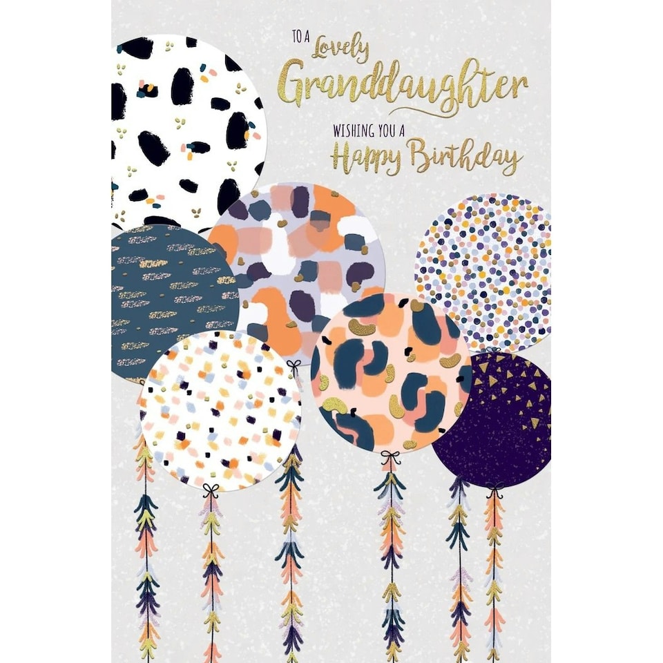 image 1 of Balloons Design Granddaughter Birthday Card