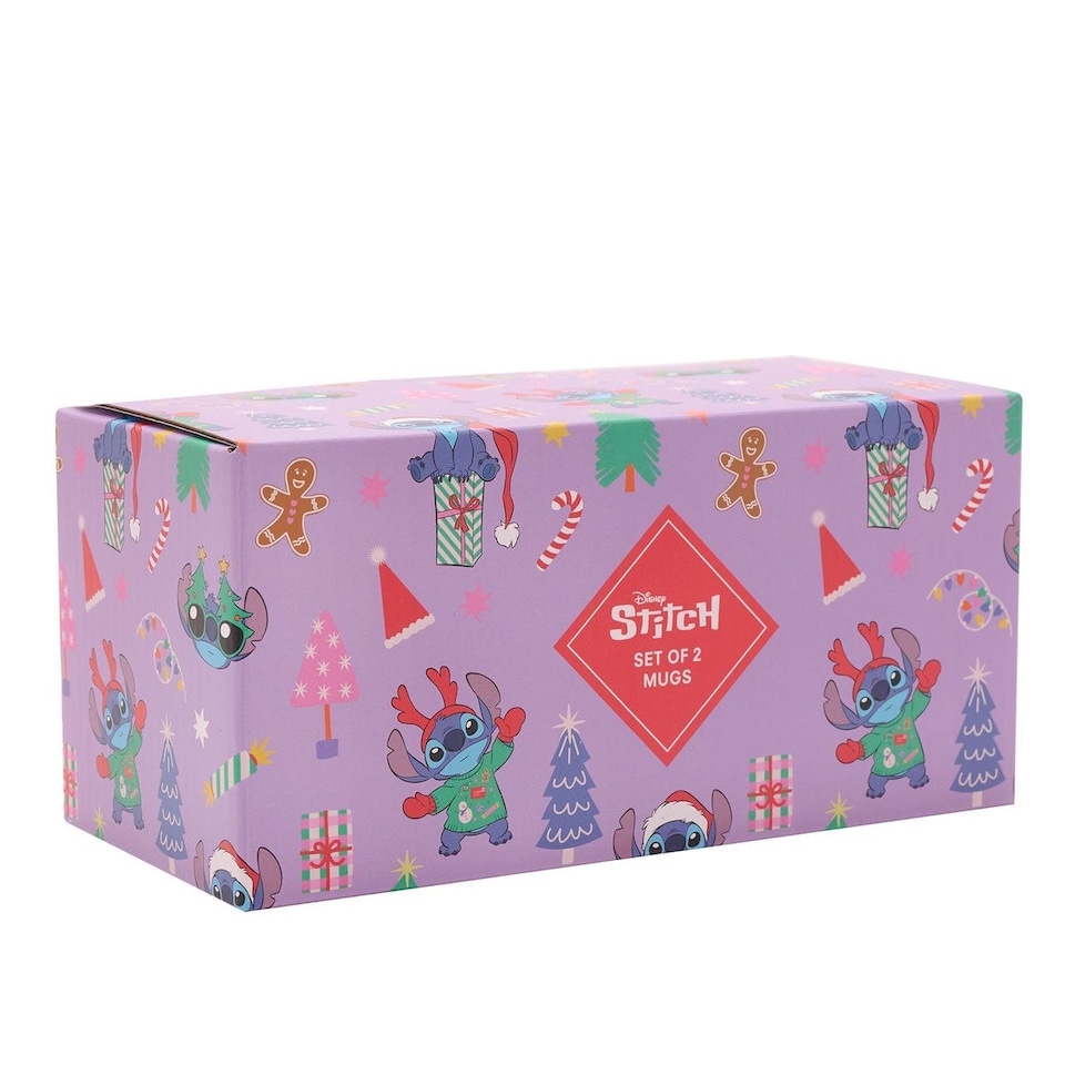 image 1 of Widdop Gifts Disney Lilo & Stitch Set of 2 Christmas Mugs