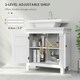 image 4 of HOMCOM 2-Tier Bathroom Sink Cabinet, Freestanding Storage Cabinet, White 